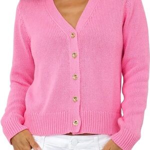Lilly Pulitzer Pink Cardigan Sweater SOLD OUT Limited Edition Bliss Pink